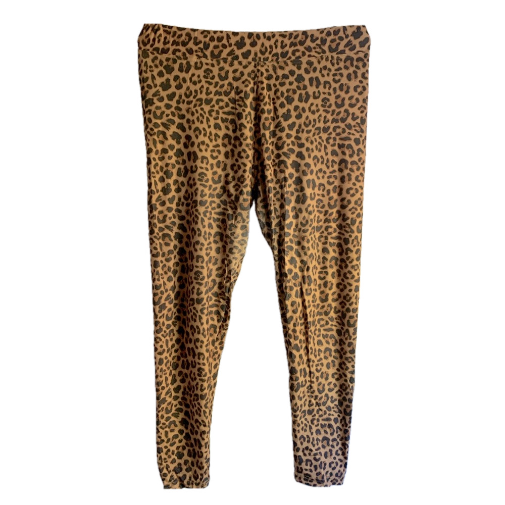 Simply Southern Leopard Print Plus Size Leggings Animal Print Stretch Pants